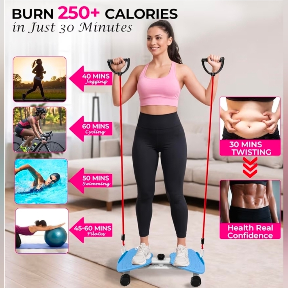 NIB Waist Twister Ultimate 5-in-1 Exercise Machine Workout Resistance Cardio - Picture 5 of 9